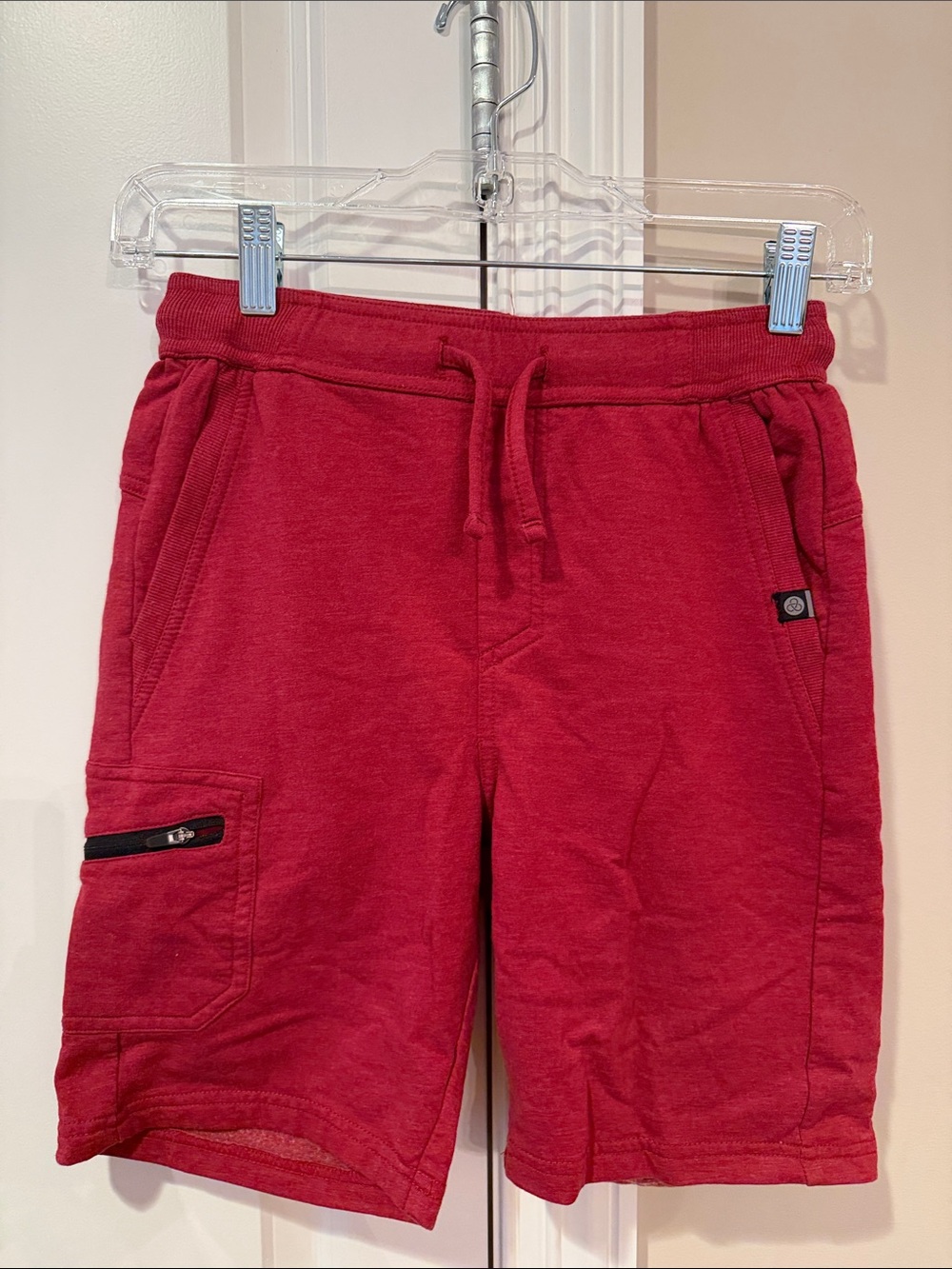 Zella Kids Deep Red Knit Drawstring Shorts